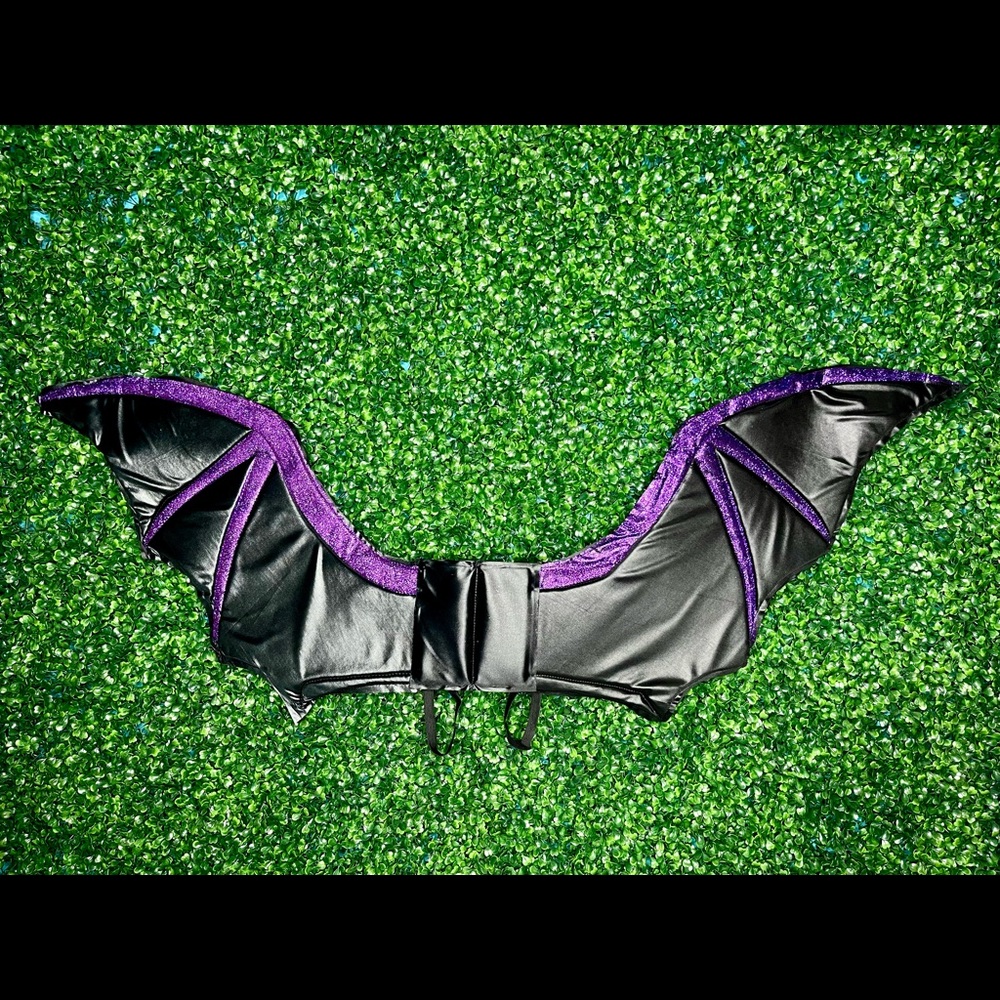 Halloween Black & Purple Glister Witch Wings